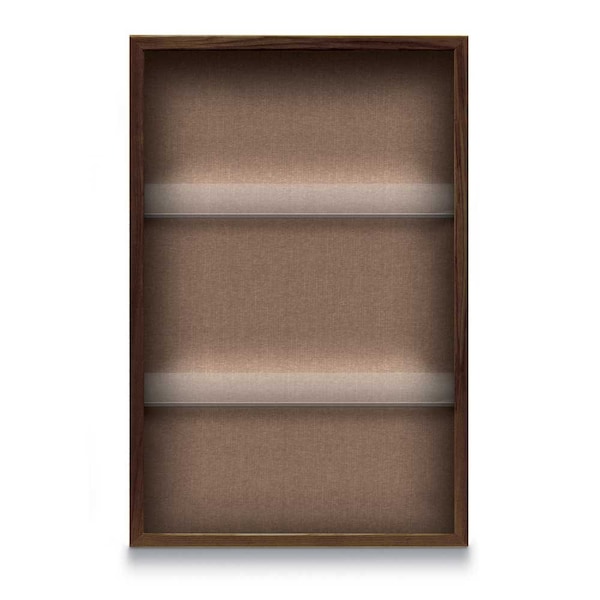 Outdoor Enclosed Combo Board, 48"x36", Satin Frame/Green & Buff